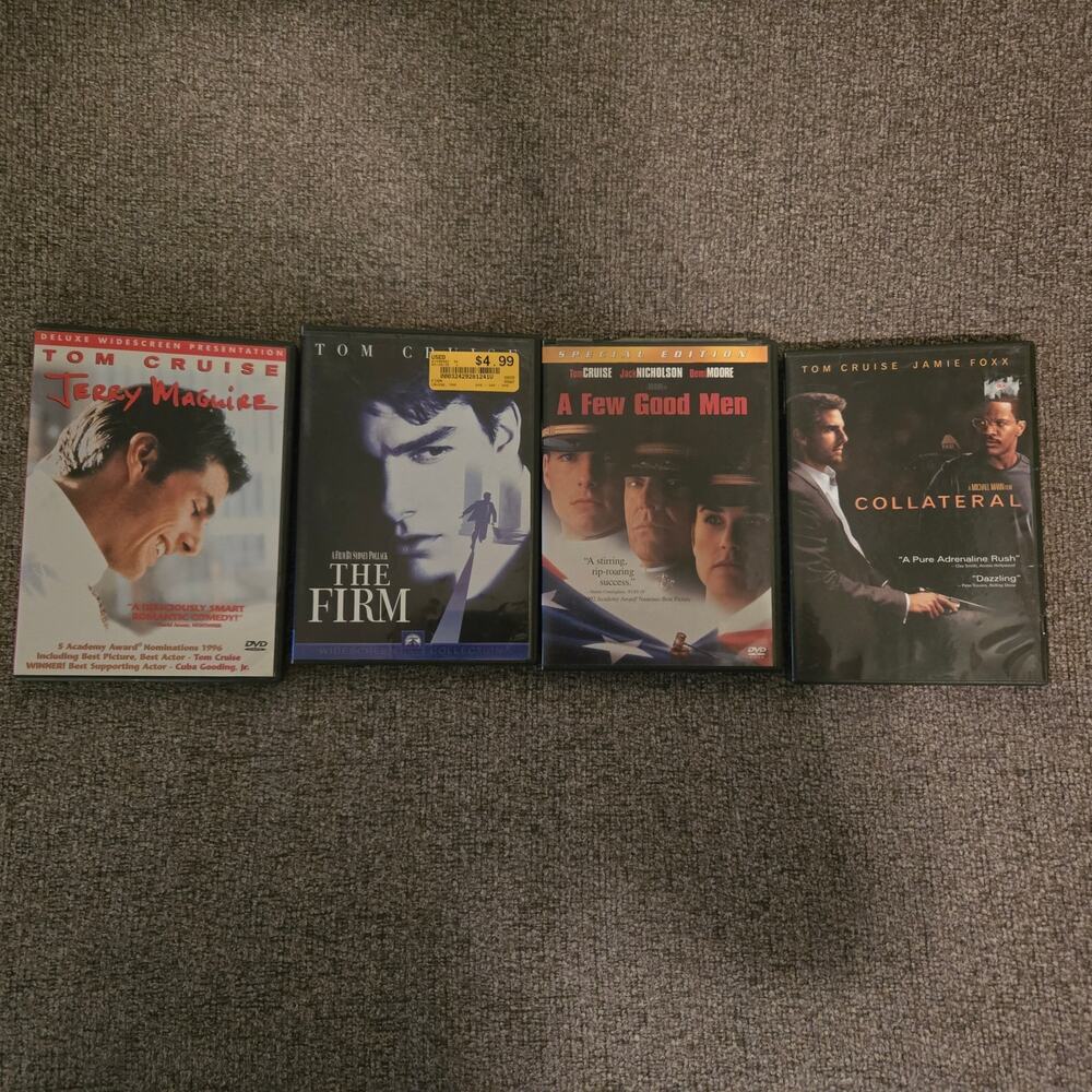 4 DVD Set Tom Cruise Widescreen Movies (G5-1087)